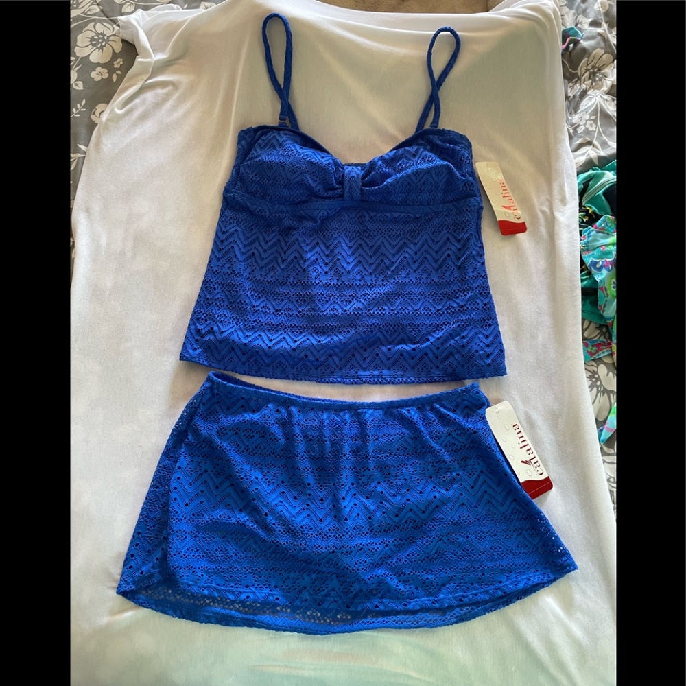 Catalina Tankini (XL) & Bottom Skirt (L) NWT